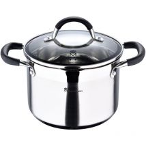 ‎ Masterpro - olla Ø20x14cm 4L acero inox con tapa foodies BGMP-1505-BK masterpro