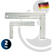 Masterproof professional Anschlagwinkel-Set 150 mm & 250 mm, 2-teilig, Aluminium