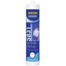 Mastic silicone anti-moisissures pour joint sanitaire acetique blanc Ayrton