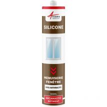Arcane Industries - Mastic silicone fenêtre menuiserie étanchéité - 300 ml x 1 Gris Anthracite - ral 7016