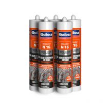 Quilosa - Mastic silicone neutre blanc en cartouche de 300ml - lot de 5