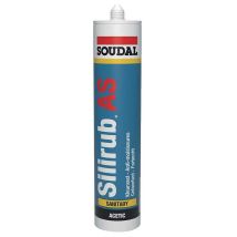 Mastic Sanitaire Acétique Silirub Translucide Cartouche De 300ml - Soudal