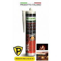 Mastice refrattario silicone alta temperatura 1500°C per forni stufe e caminetti