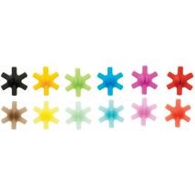 F01039 - Lotto di 12 segna bicchieri, in silicone/polipropilene, multicolore - Mastrad