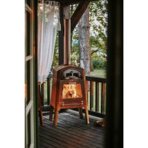 Masuria Kamin Nexo Corten Multifunktionaler Holzofen, Feuerstelle, Grill und Pizzaofen