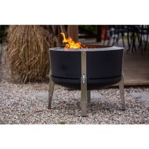 Masuria Wild Alpha 600 Black Rauchfreie Feuerstelle Grillstelle aus Edelstahl