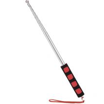 Mât de drapeau rétractable de 2m, mât de drapeau extérieur en acier inoxydable rouge