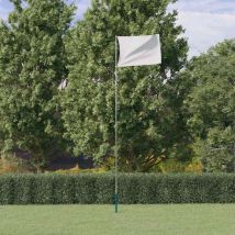 Torana - Mât de drapeau télescopique Argenté 5,55 m Aluminium