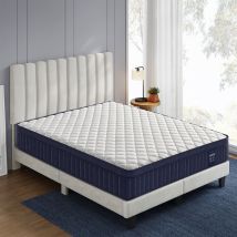 Matelas 140x190 Cm Inre Paisseur 30 Cm, Ressorts Ensachés, Confort Ferme, Solide Et Confortable, Certifié Oeko-tex, 7 Zones Différenciées, Bleu
