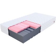 Matelas polo max double 140x190 mousse mémoire de forme et mousse hr spécialement profilée épaisseur 14 cm