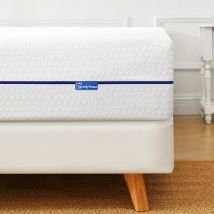Havenlyhome - Matelas 140x190 cm Mémoire de forme, Épaisseur 25 cm, Confort ferme, 7 zones ergonomique, Oeko-Tex, Bleu