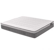 Vente-unique - Matelas 160 x 200 cm hybride ressorts ensachés 7 zones et mémoire de forme ép.30cm - asgard de ysmée