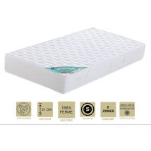 Provence Literie - Matelas 120x200 x 21 cm - Très Ferme - Aertech+ 35 Kg/m3 hr Haute Densité - - 5 Zones de Confort