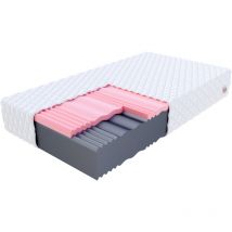 FDM - Matelas polo max double 160x200 mousse mémoire de forme et mousse hr spécialement profilée épaisseur 14 cm
