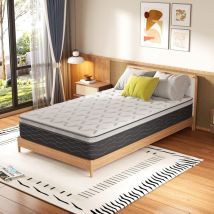 Dewinner – Matelas Hybride 120x190cm – Épaisseur 25cm – Dureté Moyenne – 7 Zones De Soutien – Mousse Respirante Et Ressorts Ensachés