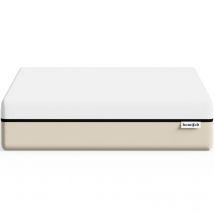 Hbedding - Matelas 90x190 cm Hybride à ressorts ensachés et mémoire de forme - 25 cm - Spring Elite
