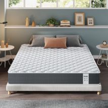 Matelas 180x200 cm inre - 25 cm, Réversible, Mémoire de Forme, 7 Zones Ergonomiques, Soutien Ferme, Tissu Respirant et Durable