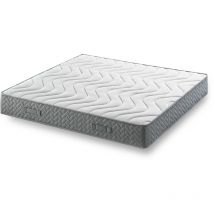 Provence Literie - Matelas 140x190 x 24,5 cm + Alèse + Oreiller Visco - Ferme - Mousse 35 Kg/m3 Haute Résilience -