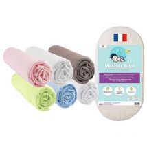 Bbla - Matelas 50x100 + 6 Draps housse Multi + 2 Alèses Coton