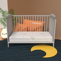 Miasuite - Matelas 70x140 Haut 12 cm pour lit bébé- Déhoussable, Revêtement Aloe Vera Lupin Baby