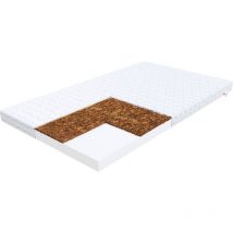 Matelas 70x120 COCO pour votre bébé - 8 cm d'épaisseur - mousse polyuréthane et fibre de coco