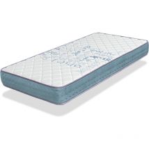 Matelas 70X190 lit enfants Epaisseur 18 cm kunio ressorts - Ressorts ensaches, Mousse a memoire, Ergonomique et respirant, ideal pour les lits