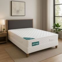 Nuits D'or - Matelas 140x200 Mousse Haute Résilience Densité 35 Kg/m3 - Hauteur 21 Cm Ferme + Oreiller Mémoire de Forme + Protège Matelas offert