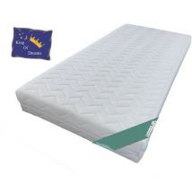 King Of Dreams - Matelas 200x200 Soutien Trés Ferme - Déhoussable - Housse Lavable à 30¡ - Mousse rembourrage 100 % polesther - âme 100 %