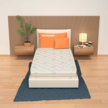 Miasuite - Matelas 80x200 multicouche, Mousse à mémoire de forme, 25 cm - Déhoussable , 100% Aloe Vera Piuma