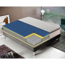 Materassiedoghe - Matelas 80X200 1600 ressorts ensachés – mémoire de forme - housse amovible 7 zones mod Franciacorta