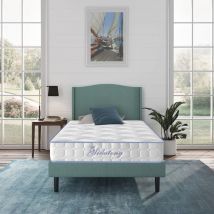 Yidatong - Matelas 90x190 cm - Ép 21cm -Ressorts ensachés - Thermorégulant-Mousse en mémoire de Gelrafraîchissant - Tissu super extensible