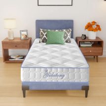 Yidatong - Matelas 90x190 cm - Ép 21cm - Sommeil Réparateur - Matelas livrés roulés -Coton de fibre aérobie - 7 Zones de Confort