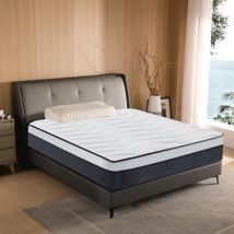 Yidatong - Matelas 90x190 cm - Ép 22cm -Ressorts ensachés - Thermorégulant-Mousse en mémoire de Gelrafraîchissant - Tissu super extensible