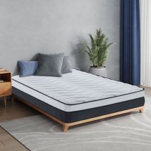 Yidatong - Matelas 90x190 cm, Ép 23cm, Mémoire de Forme + Matelas à Ressorts Ensachés Indépendant, Matelas de Lit d'Adulte et d'enfant, 7 Zone