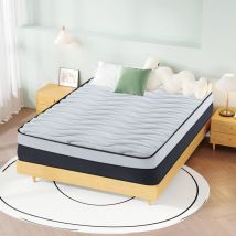 Yidatong - Matelas 90x190 cm - Ép 26cm - Ressorts Ensachés - 7 Zones -Matelas Hybride Haute Résilience - Moyenne Ferme -Hypoallergénique