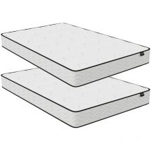 Lot de 2 Matelas Matelas 90x190 cm - inre, Ressorts ensachés, Solide et Confortable, certifié oeko-tex, épaisseur 20cm