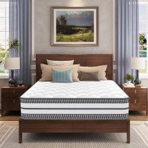 Yidatong - Matelas 90x190 cm mémoire de forme, 22 cm, 7 zones de confort, indépendance du couchage, orthopédique, Soutien Parfait