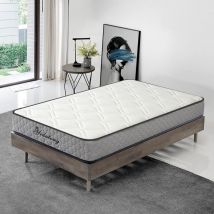 Matelas 90x190 Yidatong ressorts ensachés - Blue Latex - Hauteur 24 cm - indépendance du couchage - orthopédique