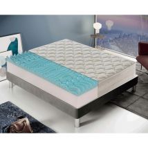 Ilovesleep - Matelas 90x190 à 9 zones en mousse à mémoire de forme et le tissu d'aloès modèle Ibiza