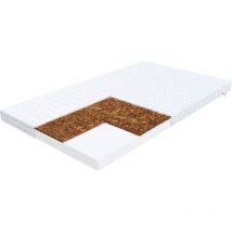 Matelas 90x200 coco pour votre enfant - 8 cm d'épaisseur - mousse polyuréthane et fibre de coco