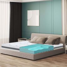 Matelas 80 x 200 à fermeté moyenne Hauteur 16 cm Propriétés orthopédiques et automodelantes Tissu hypoallergénique et respirant Fabriqué en Italie