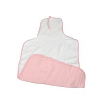 Matelas à Langer Nomade 44x75 cm - Gaze de Coton + Éponge avec Poignée - Rose.