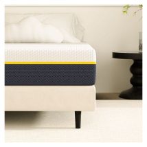 Dewinner - Matelas 140x200 à mémoire de forme Haut 17 cm, Matelas en Mousse à mémoire de Forme, éponge en fibre de charbon de bambou, Fermeté