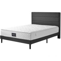 Matelas à ressorts - épaisseur 25 cm, matelas en mousse froide 7 zones, noyau ressorts ensachés, dessus matelassé microfibre,fermeté H3 - 140x200cm