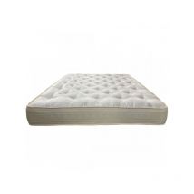 Valle Di Lana - Matelas à ressorts en laine 120 x 190 x 25 avec tissu en chanvre