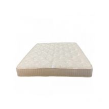 Matelas à ressorts en laine et coton 120 x 190 x 25 avec tissu en lin des Flandres