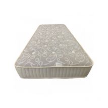 Valle Di Lana - Matelas à ressorts en laine et coton 80 x 190 x 25 avec tissu en chanvre et lin