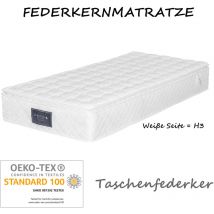 Ohjijinn - Matelas à ressorts, matelas mousse froide 7 zones, ressorts ensachés, 90x200cm, 100% certifié Oeko-Tex, surmatelas matelassé en