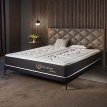 Matelas à Ressorts 140x190 cm - Privilège - Matelas Ressorts Ensachés Haut de Gamme, Multicouches Mousse à mémoire de forme hr + Blue Latex, Confort