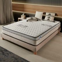 Naturalex - Matelas à Ressorts 160x200 cm - Visco-Carbone - Matelas Ressorts Ensachés Hybrid, Multicouches Mousse à mémoire de forme hr, Blue Latex,